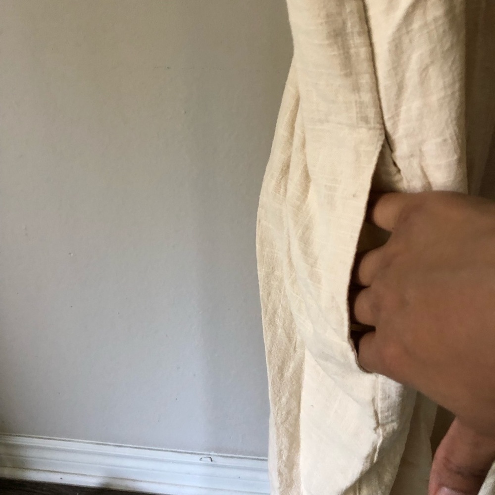 SKY AND SPARROW Knot Cream Midi Dress M - Picture 10 of 10
